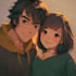 draw couple portrait for wedding illustration