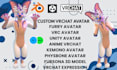 create custom vrchat anime furry avatar with unity upload and physbones quest
