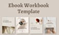 design professional workbook, book cover, journal and planner layout