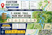 design site plan subdivision map campground, park, trail, wayfinding, hiking map