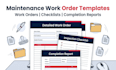 create professional maintenance work orders and procedure templates