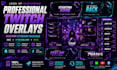 design a professional twitch stream overlay package