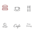 design modern restaurant  cafe  and burger logo