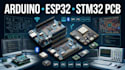 design arduino shield, esp32, stm32 custom pcb and embedded systems