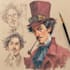 draw custom watercolor character art