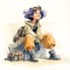 make a digital watercolor character art