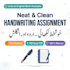 do neat handwriting assignment in urdu and english