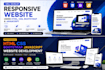 develop a responsive HTML CSS bootstrap javascript website