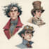 professional watercolor character design and illustration