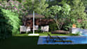 do landscape design of backyard , patio , pool , frontyard landscape design