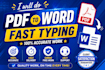 convert PDF, image or handwritten notes into word typing