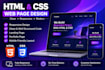 build a responsive HTML CSS website, landing page website