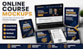 design professional digital product mockup, ebook cover and ecover bundle