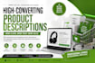 write SEO product descriptions for shopify and amazon