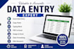 excel data entry, copy paste, and powerpoint presentation
