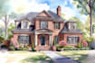 house in watercolor painting style