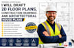 draft 2d floor plans construction drawings and architectural house plans