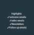 write your email copy  fast