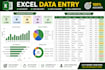 do accurate excel data entry, copy paste, PDF to excel conversion, and data clea