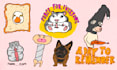 hand draw funny weird silly pet portrait lowbrow