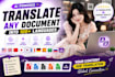 proofread, edit and translate ai translated text professionally