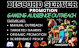 discord server promotion, discord growth, minecraft gaming server promotion
