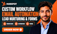 create hubspot custom workflow email automation lead nurturing forms