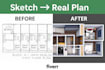 convert PDF, sketch and image into an accurate autocad dwg