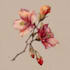 create detailed botanical line art engraving sketch