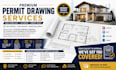 draft architectural, mep, and construction permit drawings