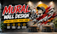 create custom graffiti and mural wall art design