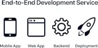 develop flutter mobile app, react web app and backend, and deploy to app