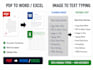 convert PDF to word, excel, or do typing work manually