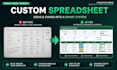 create a custom excel or google sheets spreadsheet