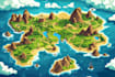 create doodle illustrated vector map