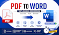 convert PDF, image, or scan to editable word