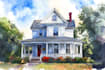 do watercolor house painting