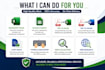 do accurate data entry, copy paste, microsoft excel and PDF conversion