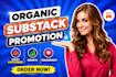 do organic substack page link promotion substack newsletter to boost subscribers