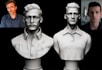 sculpt 3d face likeness bust model 2d to 3d head model 3d statue 3d printing