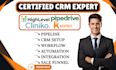 build gohighlevel automation pipedrive cliniko and karoe workflow