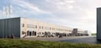 cgi 3d exterior warehouse retail,industrial load dock,logistic site plan render
