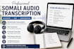 accurately transcribe somali audio to text