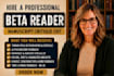 beta read critique manuscript, alpha reader and romance or fantasy beta reader