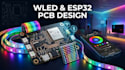 design led lighting pcb, wled, ws2812b, esp32 and wifi controller