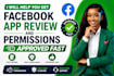 help you get facebook app review and permissions approved fast