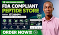 build an fda compliant peptide website using base44 vibe coding peptide website