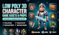 create 3d low poly character, game assets props ready for rigging and animation