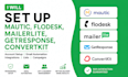 set up mautic flodesk account, email, mailerlite, getresponse and convertkit