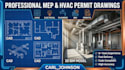 design mep, hvac, plumbing, electrical permit plans